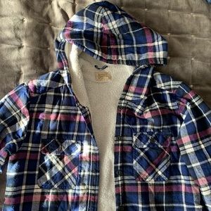 Purple Flannel with Sherpa Lining
